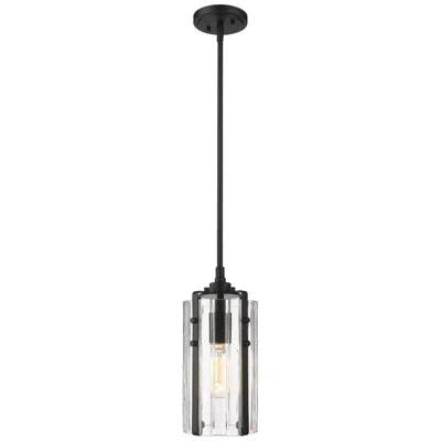Z-lite Alverton 5 1/2" Wide Matte Black Mini Pendant