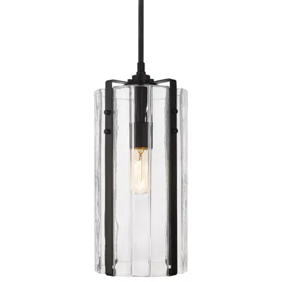 Z-lite Alverton 8" Wide Matte Black Mini Pendant