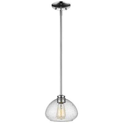Z-lite Amon By  Chrome 1 Light Mini Pendant