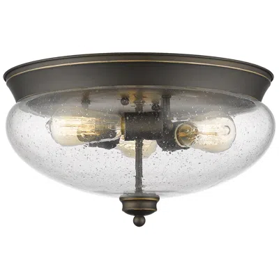 Z-lite Amon By  Olde Bronze 3 Light Flush Mount