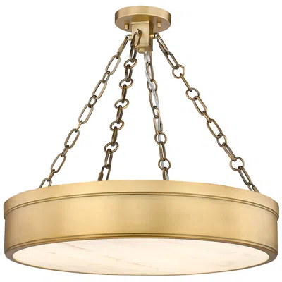Z-lite Anders 22" Wide Rubbed Brass Led Ceiling Light