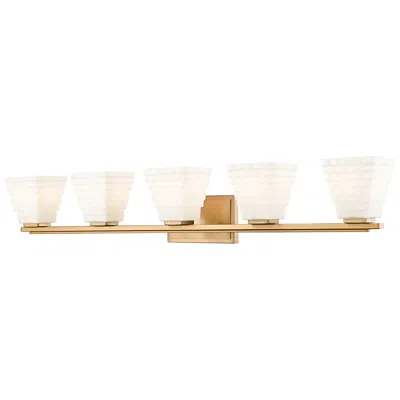Z-lite Annalise 42" Wide Modern Gold 5-light Bath Light