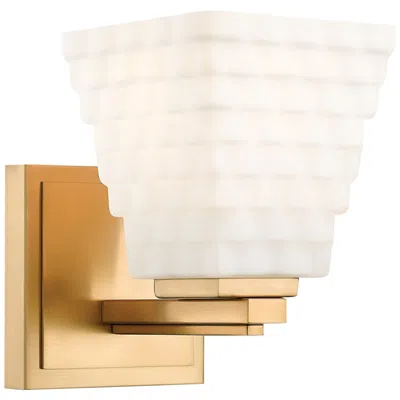 Z-lite Annalise 7 1/4" High Modern Gold White Glass Wall Sconce