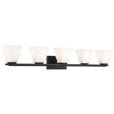 Z-lite Annalise By  Matte Black 42 Inch 5 Light Vanity