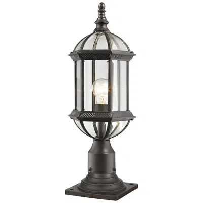 Z-lite Annex 21.5" Black Rust Traditional Outdoor Pier Mount Light