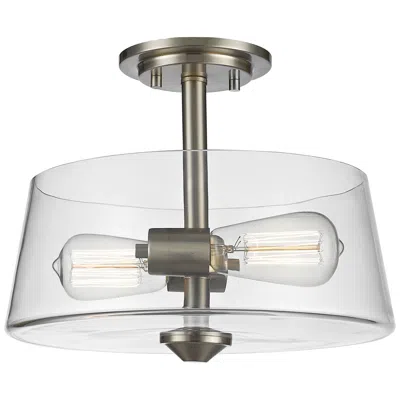 Z-lite Annora By  Brushed Nickel 2 Light Semi Flush Mount