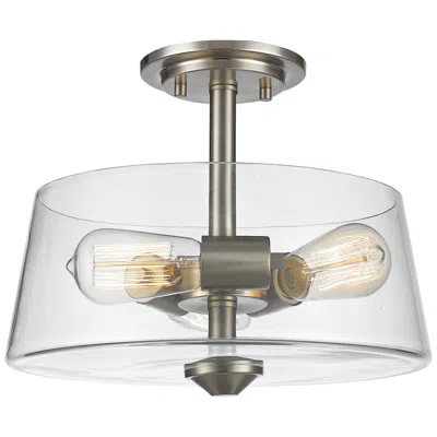 Z-lite Annora By  Brushed Nickel 3 Light Semi Flush Mount