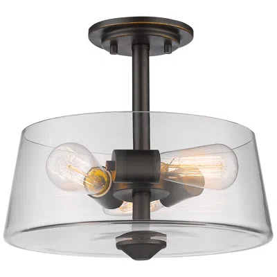Z-lite Annora By  Olde Bronze 3 Light Semi Flush Mount