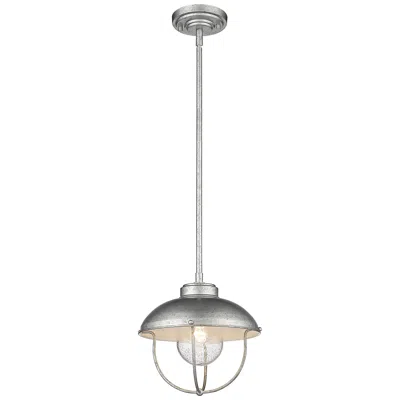 Z-lite Ansel 10 1/2" High Galvanized Outdoor Hanging Light