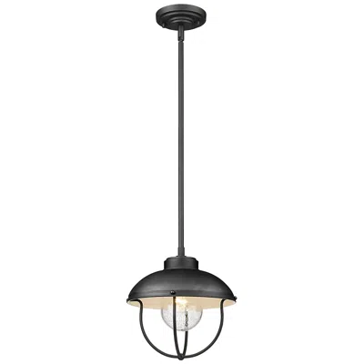 Z-lite Ansel By  Black 11 Inch 1 Light Outdoor Pendant