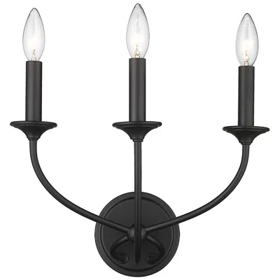 Z-lite Arabella 11 1/2" High Matte Black 3-light Wall Sconce