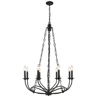 Z-lite Arabella By  Matte Black 28 Inch 8 Light Chandelier