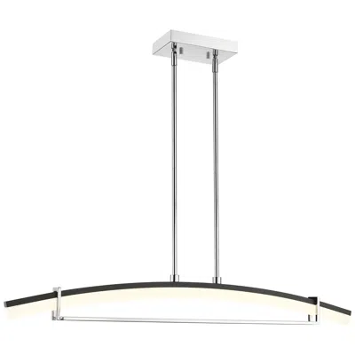 Z-lite Arc 43 1/2" Wide Chrome Led Linear Chandelier