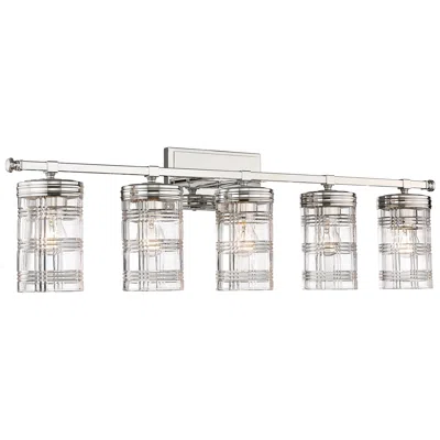 Z-lite Archer By  Polished Nickel 38 Inch 5 Light Vanity