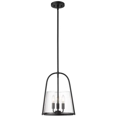 Z-lite Archis 12" Wide Matte Black 3-light Mini Pendant