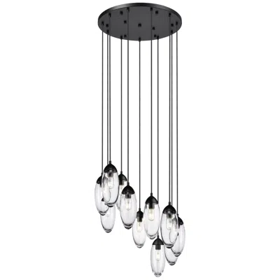Z-lite Arden By  Matte Black 11 Light Chandelier