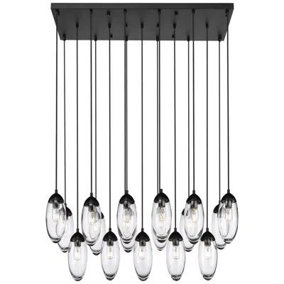 Z-lite Arden By  Matte Black 17 Light Linear Chandelier