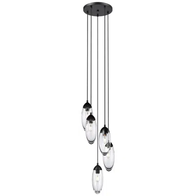 Z-lite Arden By  Matte Black 5 Light Chandelier