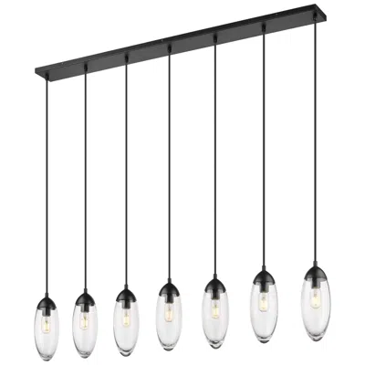 Z-lite Arden By  Matte Black 7 Light Linear Chandelier