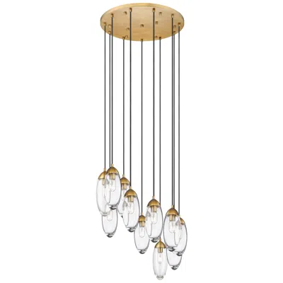 Z-lite Arden By  Rubbed Brass 11 Light Chandelier