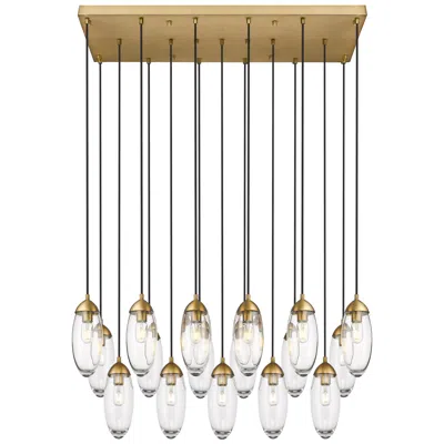 Z-lite Arden By  Rubbed Brass 17 Light Linear Chandelier