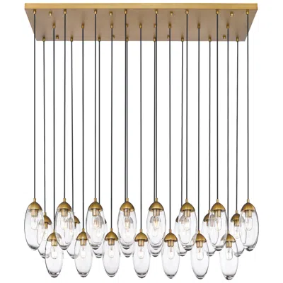 Z-lite Arden By  Rubbed Brass 23 Light Linear Chandelier