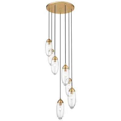 Z-lite Arden By  Rubbed Brass 7 Light Chandelier