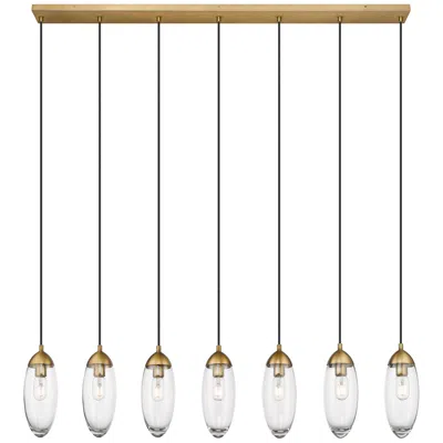 Z-lite Arden By  Rubbed Brass 7 Light Linear Chandelier