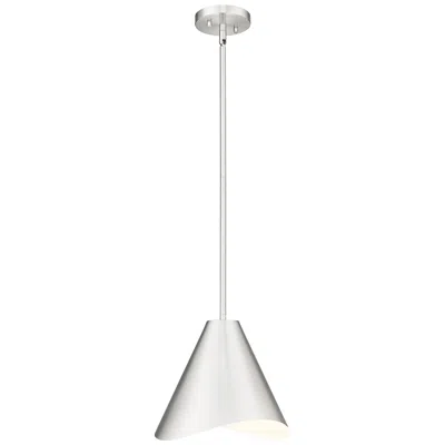 Z-lite Aria By  Brushed Nickel 12 Inch 1 Light Pendant