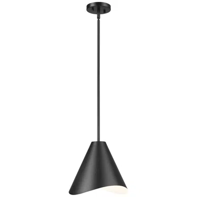 Z-lite Aria By  Matte Black 12 Inch 1 Light Pendant