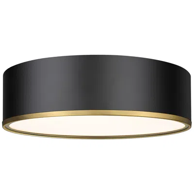 Z-lite Arlo 20 1/4" Wide Matte Black And Rubbed Brass Ceiling Light