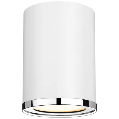 Z-lite Arlo 5 1/4" Wide Matte White And Chrome Ceiling Light