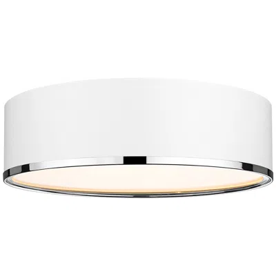 Z-lite Arlo By  Matte White + Chrome 4 Light Flush Mount