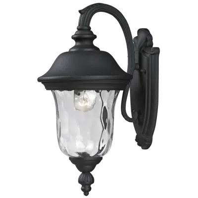 Z-lite Armstrong 15 3/4" High Black Downbridge Outdoor Wall Light