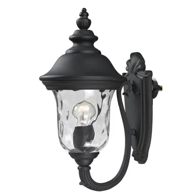 Z-lite Armstrong 15 3/4" High Black Upbridge Outdoor Wall Light