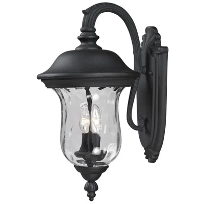 Z-lite Armstrong 19 1/2" High Black Downbridge Outdoor Wall Light
