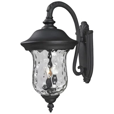 Z-lite Armstrong 24 1/4" High Black Downbridge Outdoor Wall Light