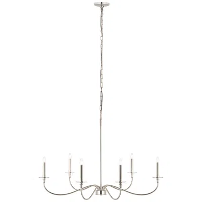 Z-lite Arrington 42" Wide Polished Nickel 6-light Chandelier