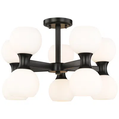 Z-lite Artemis 21" Wide Matte Black 10-light Ceiling Light