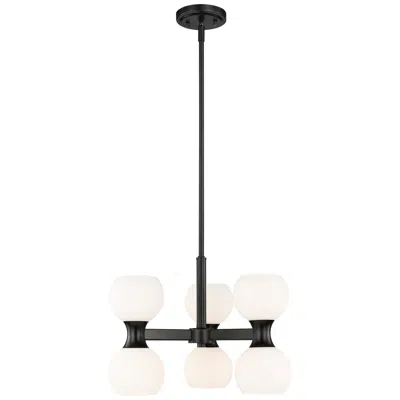 Z-lite Artemis By  Matte Black 6 Light Chandelier