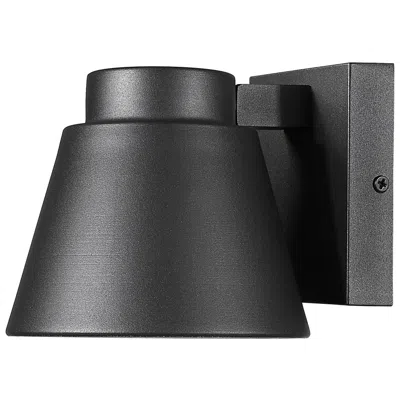 Z-lite Asher 5" High Black Led Outdoor Wall Light
