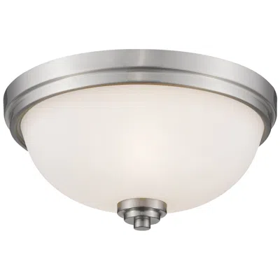 Z-lite Ashton By  Brushed Nickel 15 Inch 3 Light Flush Mount