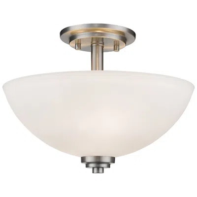 Z-lite Ashton By  Brushed Nickel 3 Light Semi Flush Mount