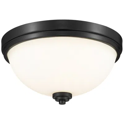 Z-lite Ashton By  Matte Black 2 Light Flush Mount