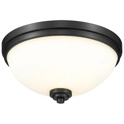 Z-lite Ashton By  Matte Black 3 Light Flush Mount