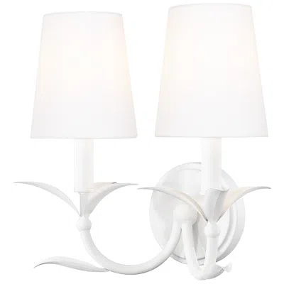 Z-lite Aslin By  Textured White 2 Light Wall Sconce