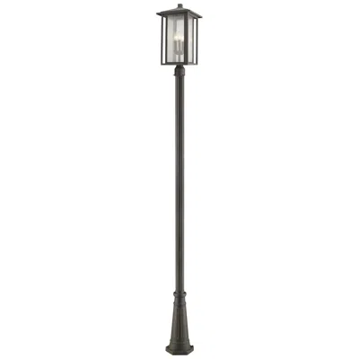 Z-lite Aspen 118 1/2" High Bronze Outdoor Post Light With Base Pole