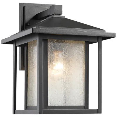 Z-lite Aspen 13" High Black Outdoor Wall Light