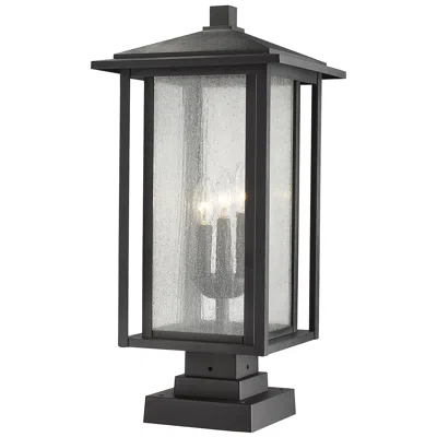 Z-lite Aspen 23 1/2" High Black Outdoor Pier Mount Light