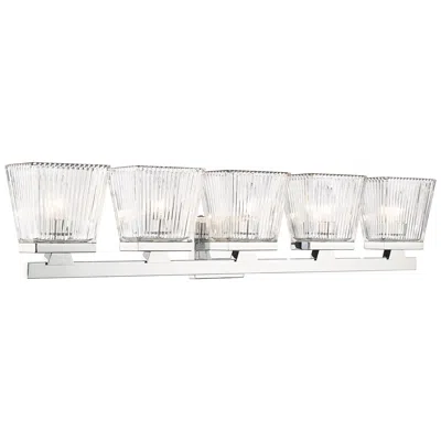 Z-lite Astor 36" Wide Chrome 5-light Bath Light